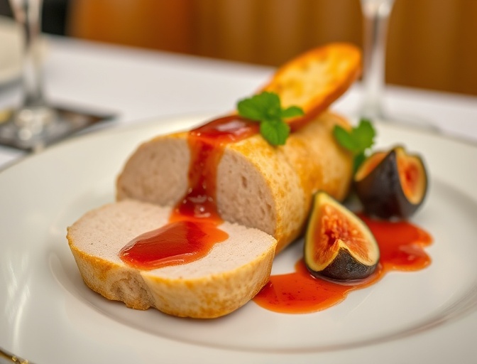 Foie gras de canard du Sud-Ouest, restaurant Le Jardin Doré, Paris 3e arrondissement, Chef Antoine Dubois
