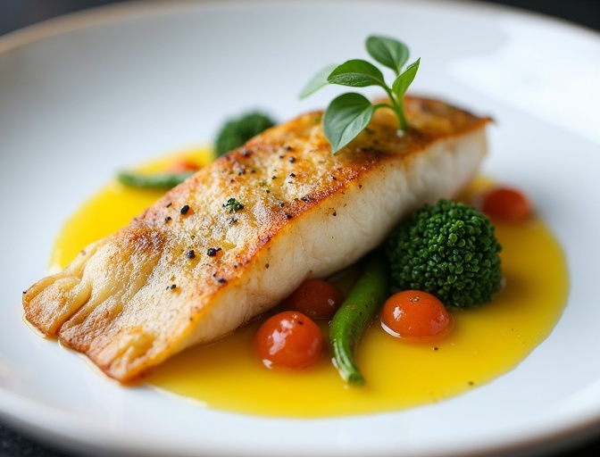 Filet de Saint-Pierre, restaurant Le Jardin Doré, Paris 3e arrondissement, Chef Antoine Dubois