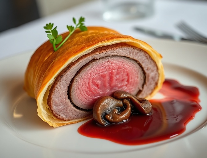 Beef Wellington, Le Jardin Doré restaurant, Paris 3rd arrondissement, Chef Antoine Dubois